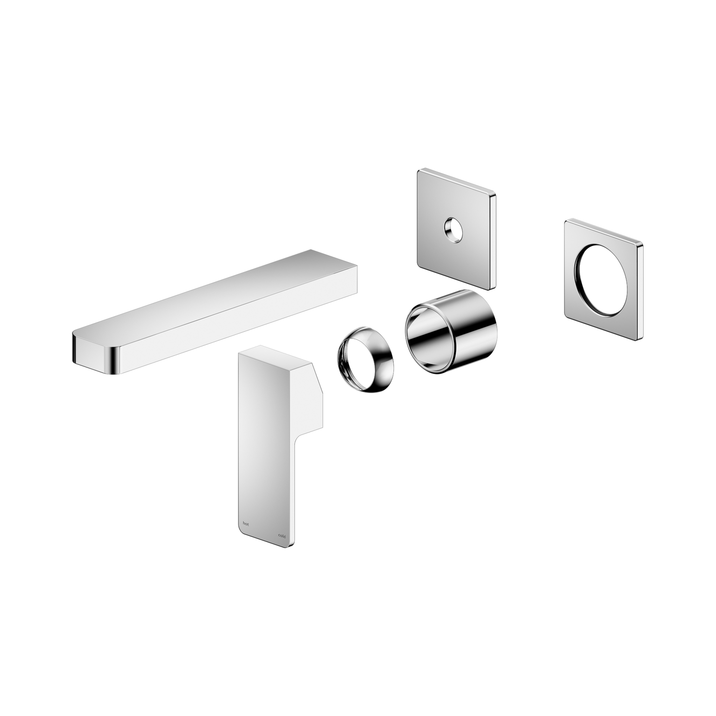 Celia Wall Basin/Bath Mixer Separate Back Plate Trim Kits Only Chrome
