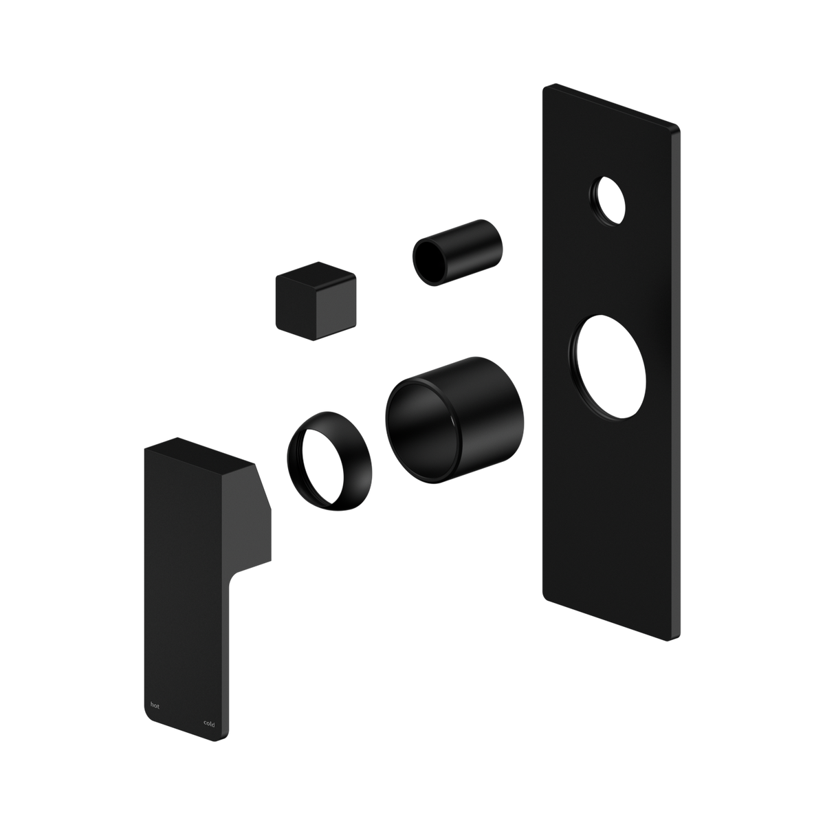 Celia Shower Mixer With Diverter Trim Kits Only Matte Black