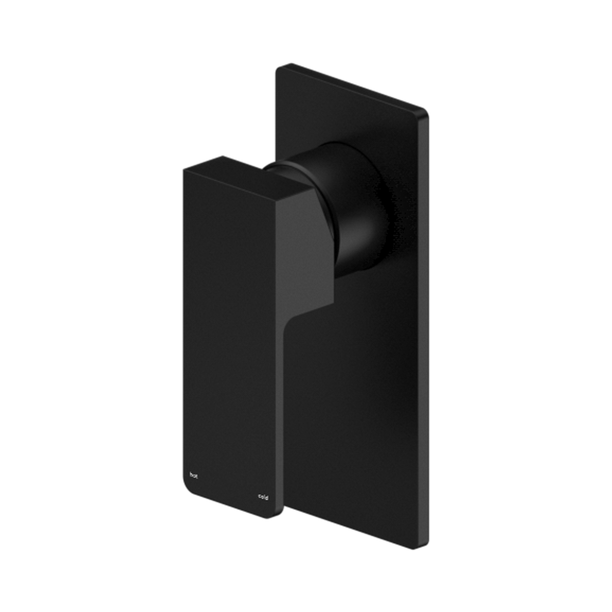 Celia Shower Mixer Rectangular Backplate Matte Black