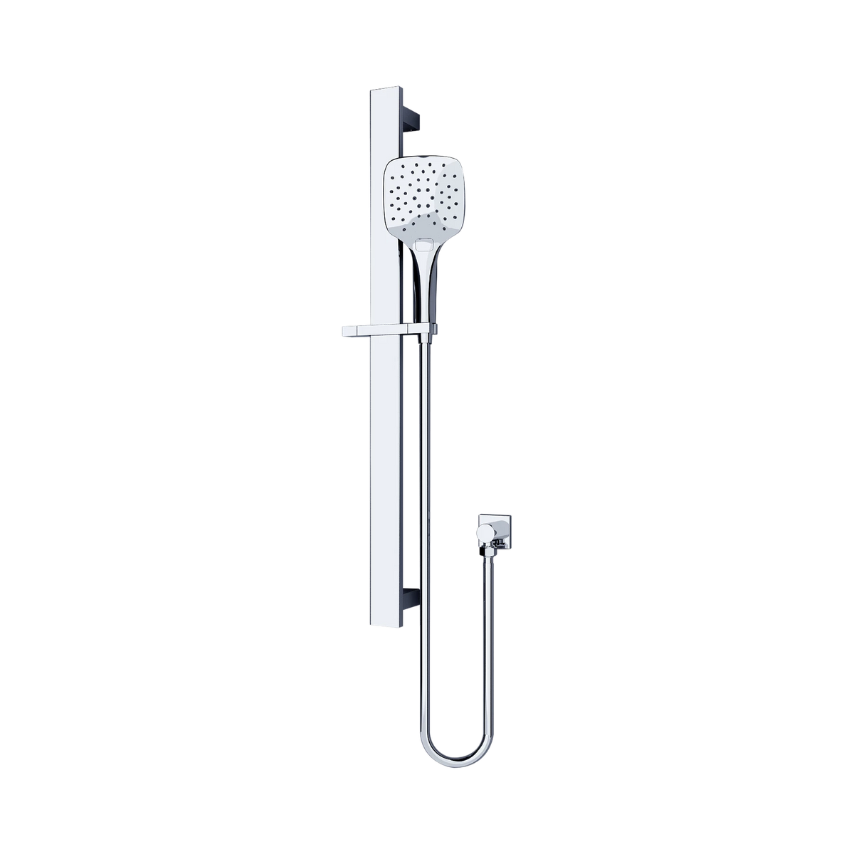 Rain Square 3 Function Shower Rail Chrome
