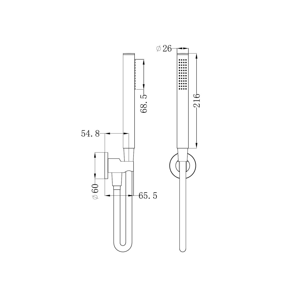 Slim Shower On Bracket - Reno Spares