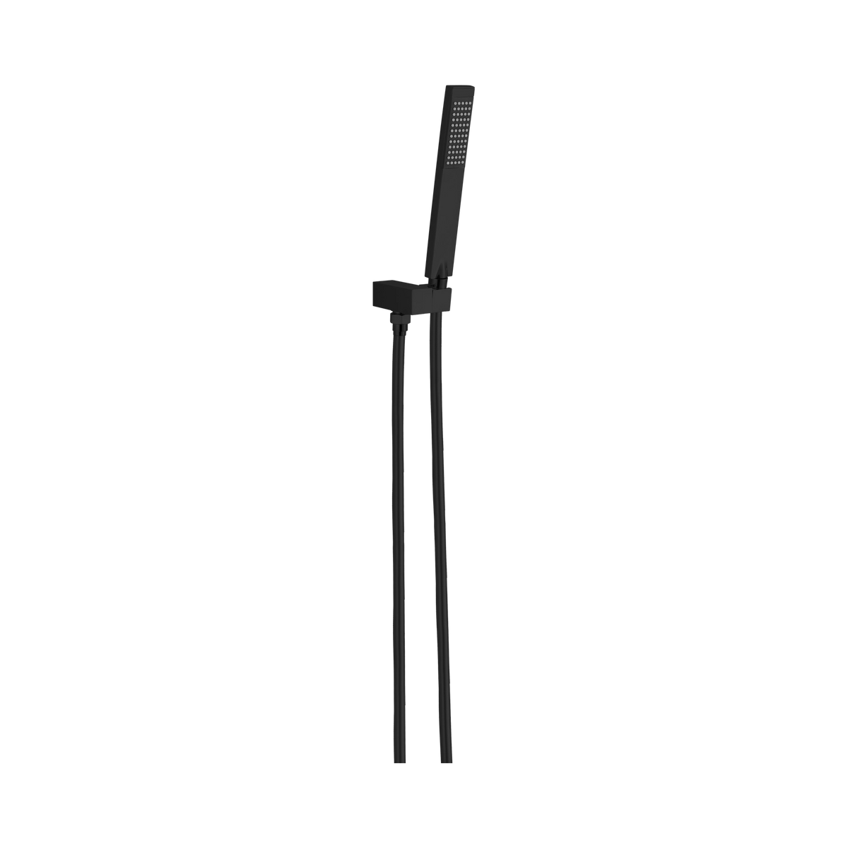 Square Shower On Bracket Matte Black