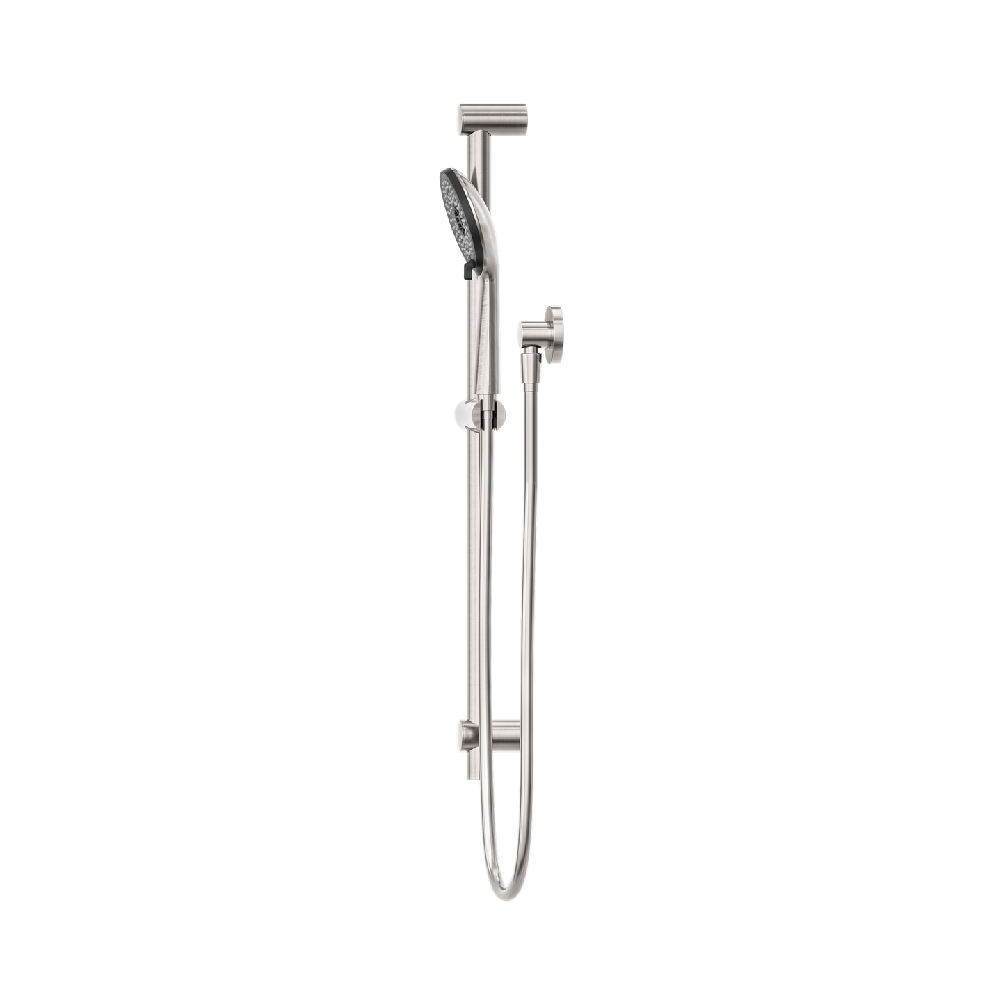Round Metal Project Rail Shower Brushed Nickel
