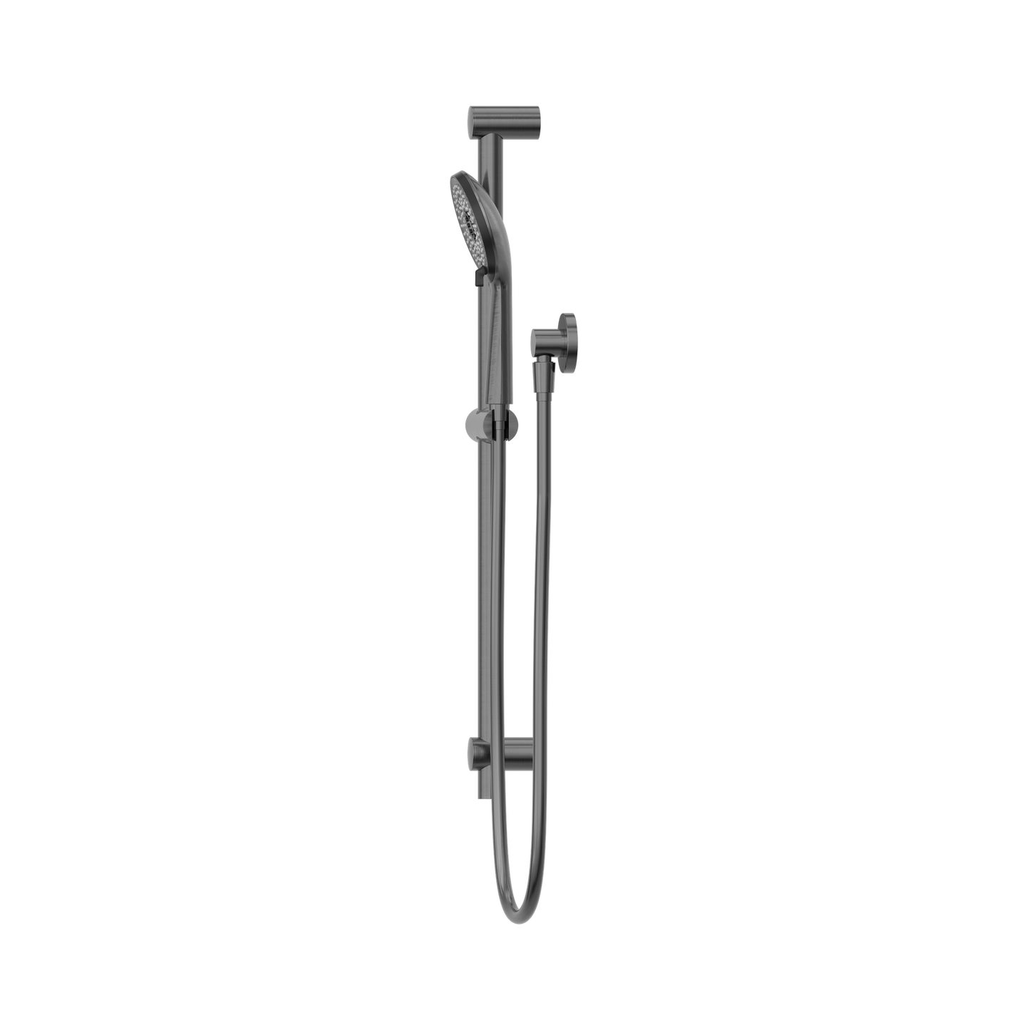 Round Metal Project Rail Shower Gun Metal