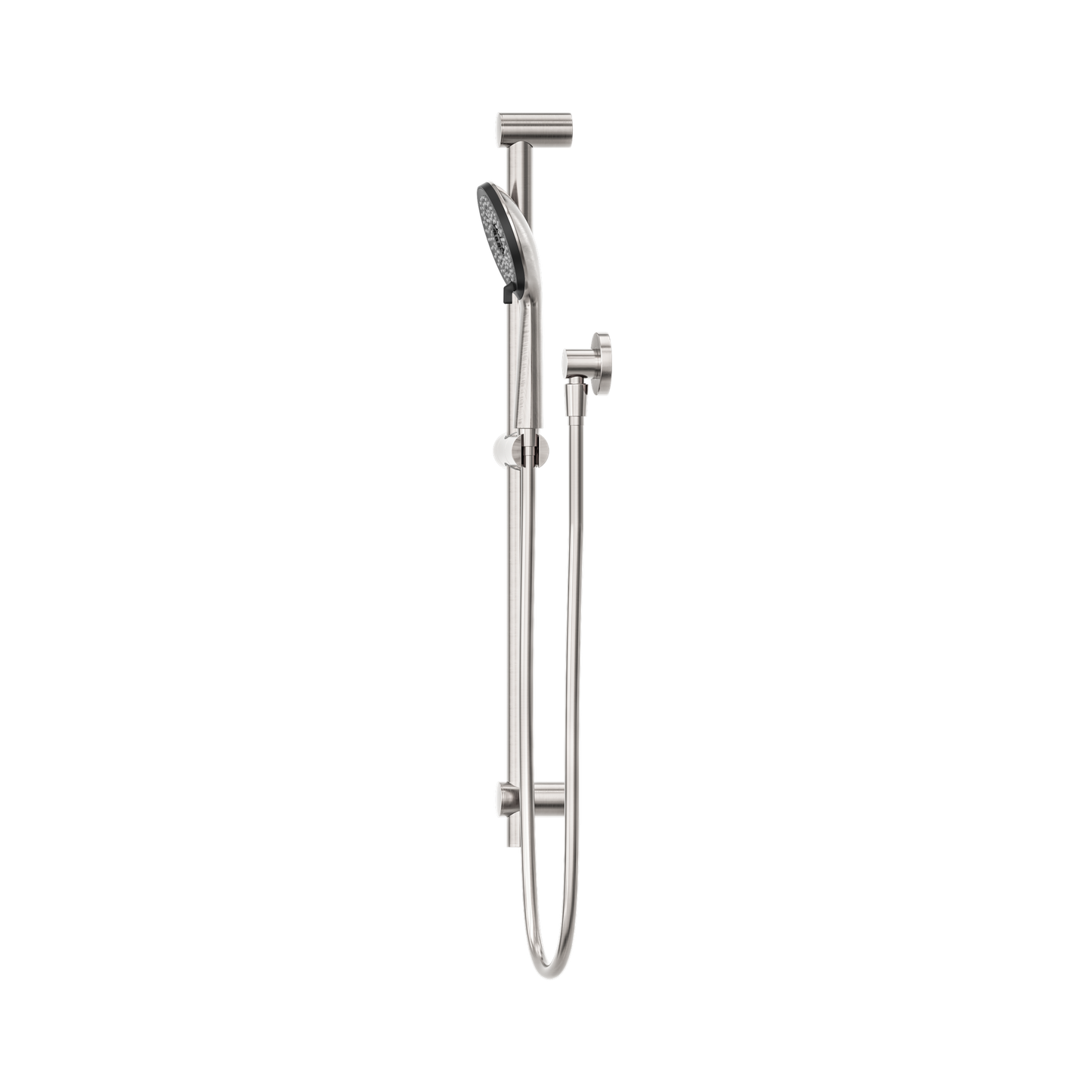 Round Metal Project Shower Rail 4 Star Rating Brushed Nickel