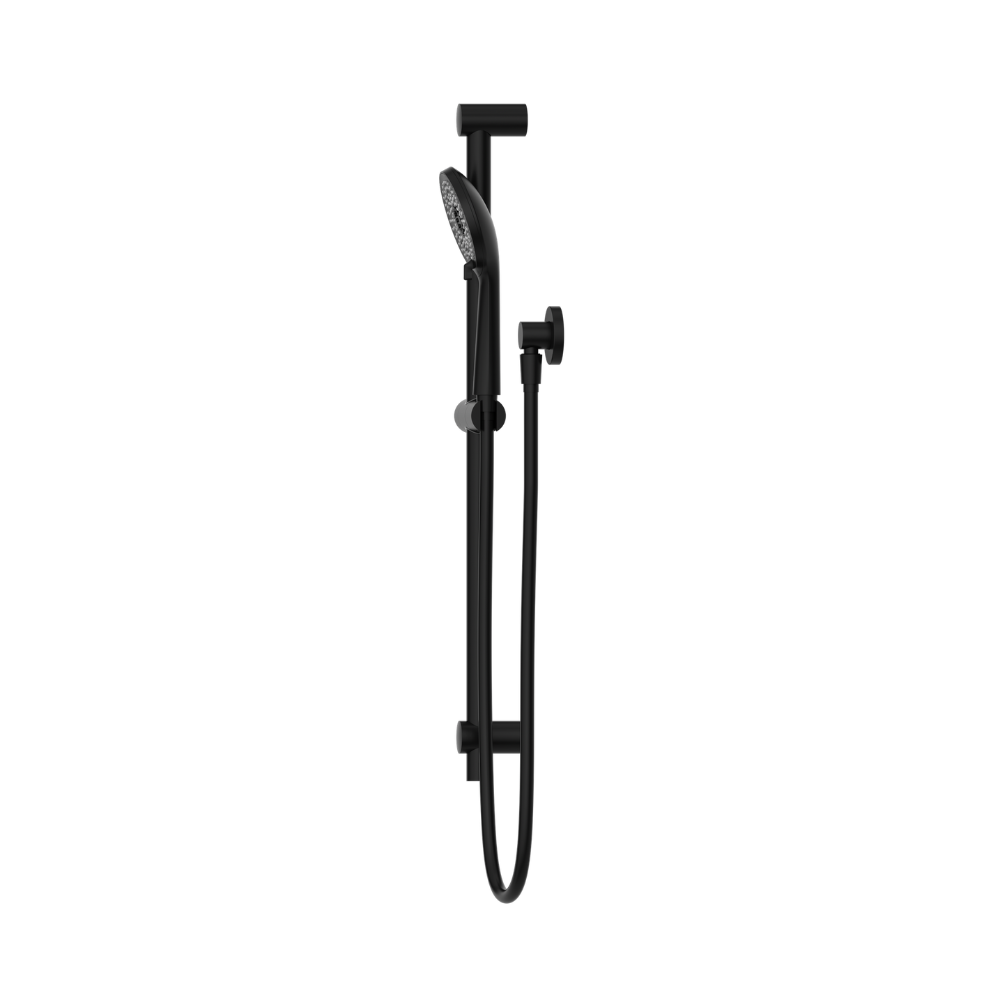 Round Metal Project Shower Rail 4 Star Rating Matte Black