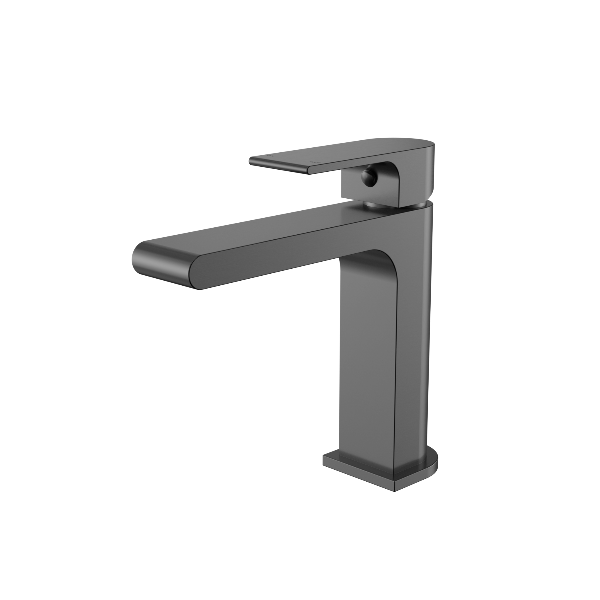 Nero NR321502GM Bianca Basin Mixer Straight Spout Gun Metal 6 Star/4.5LPM