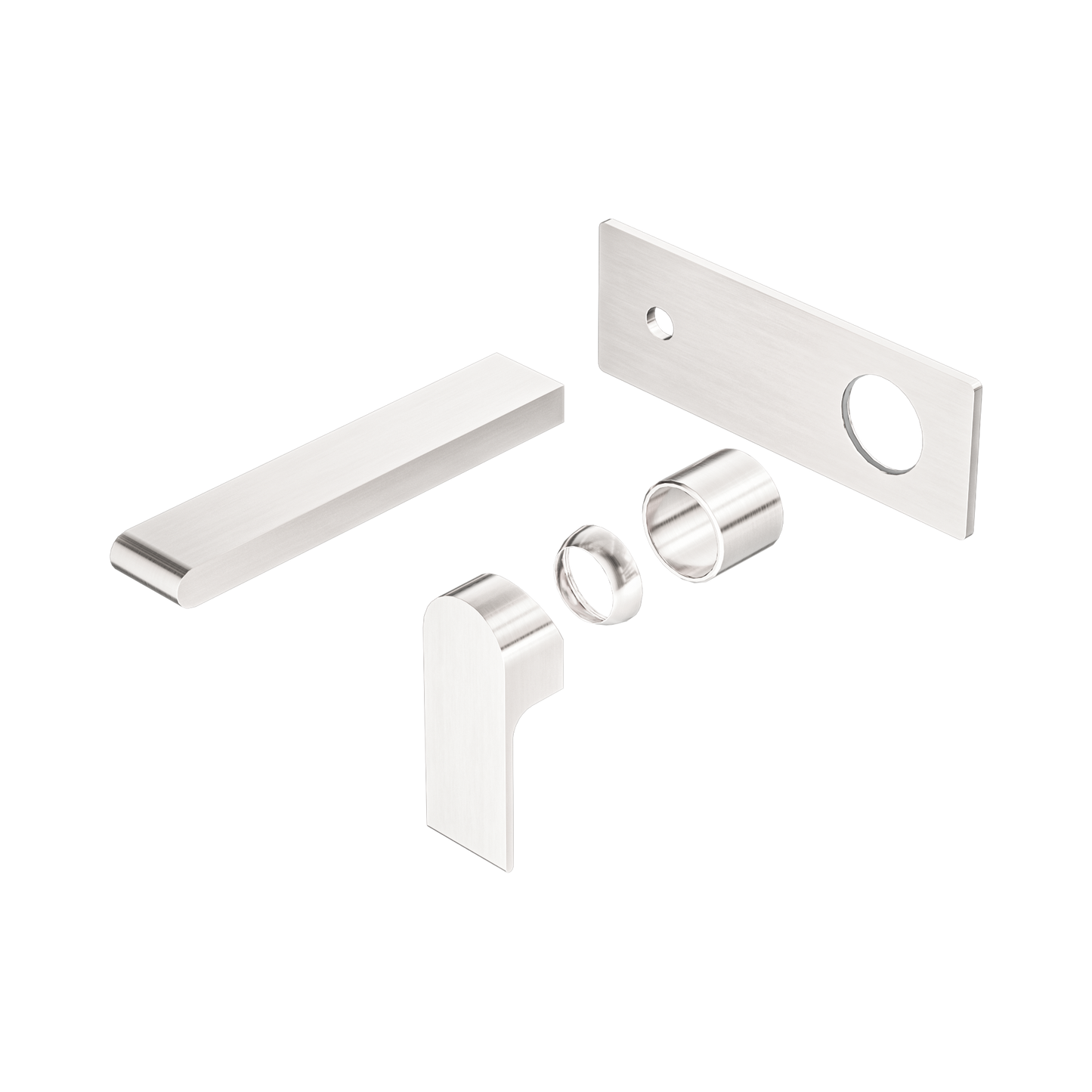 Bianca Wall Basin/Bath Mixer 187mm Trim Kits Only Brushed Nickel