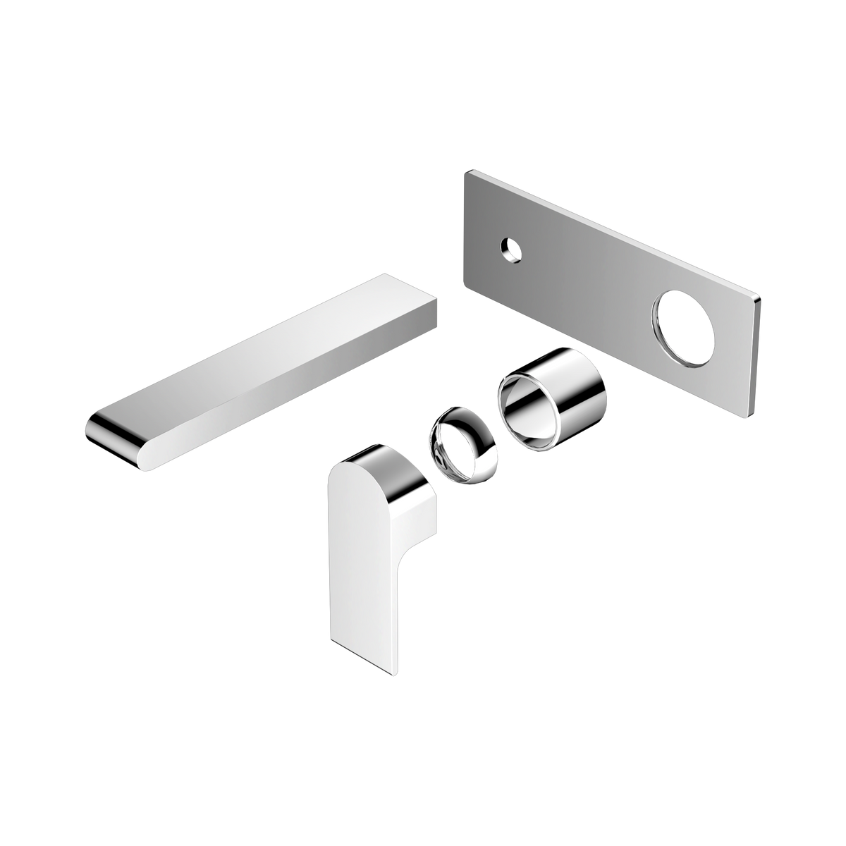 Bianca Wall Basin/Bath Mixer 187mm Trim Kits Only Chrome