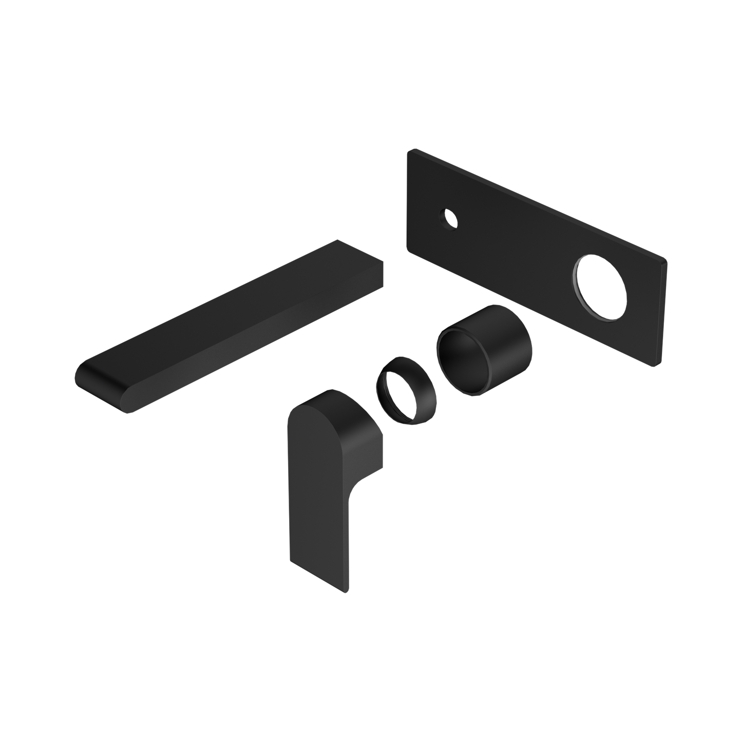 Bianca Wall Basin/Bath Mixer 187mm Trim Kits Only Matte Black
