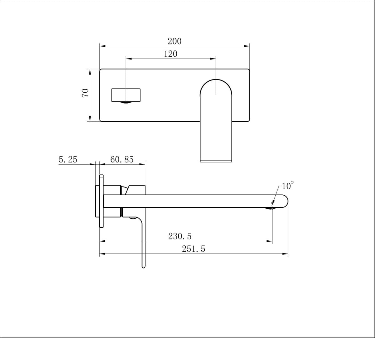 Bianca Wall Basin/Bath Mixer 230MM Trim Kits Only - Reno Spares
