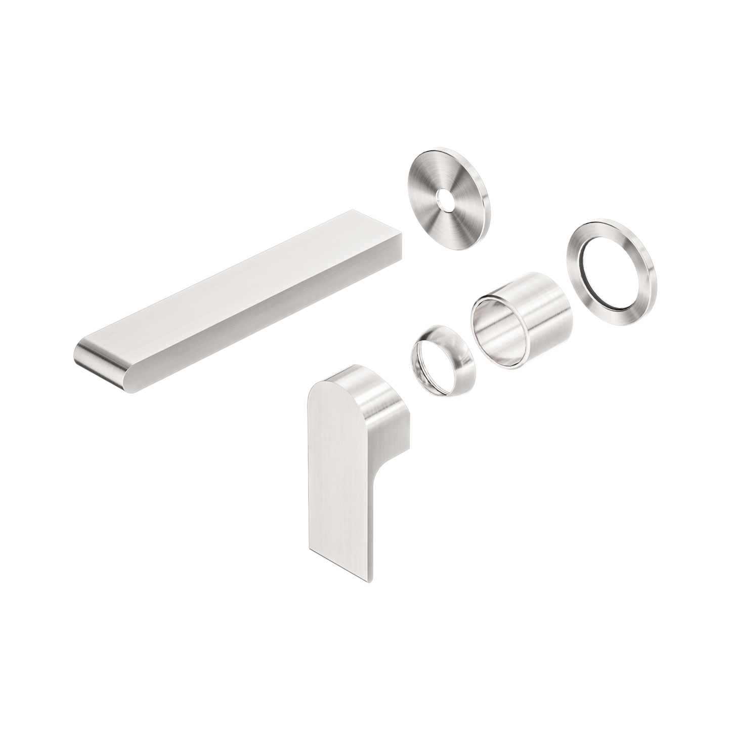 Bianca Wall Basin/Bath Mixer Separate Back Plate 187mm Trim Kits Only Brushed Nickel