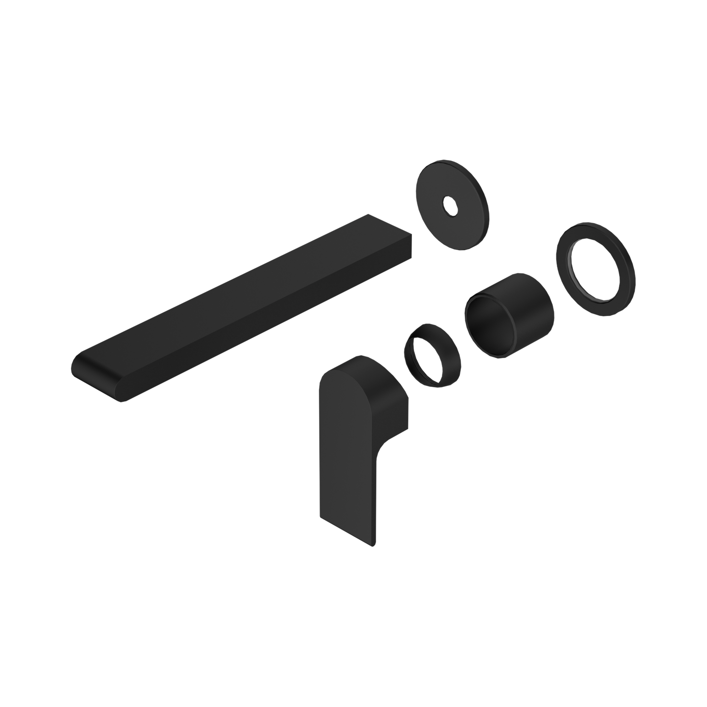 Bianca Wall Basin/Bath Mixer Separate Back Plate 230mm Trim Kits Only Matte Black