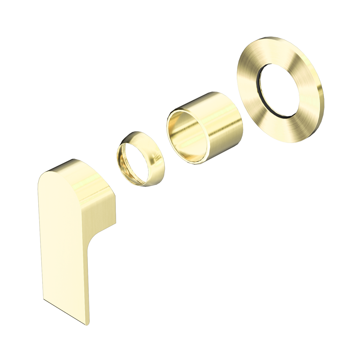 Bianca Shower Mixer 80mm Plate Trim Kits Only Brushed Gold