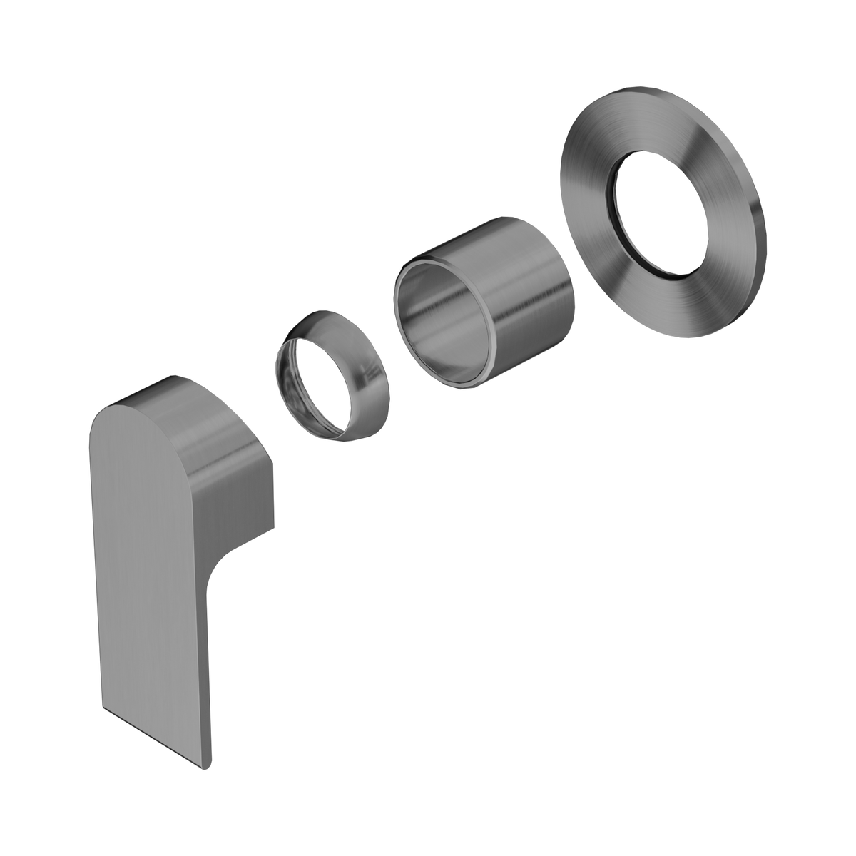 Bianca Shower Mixer 80mm Plate Trim Kits Only Gun Metal