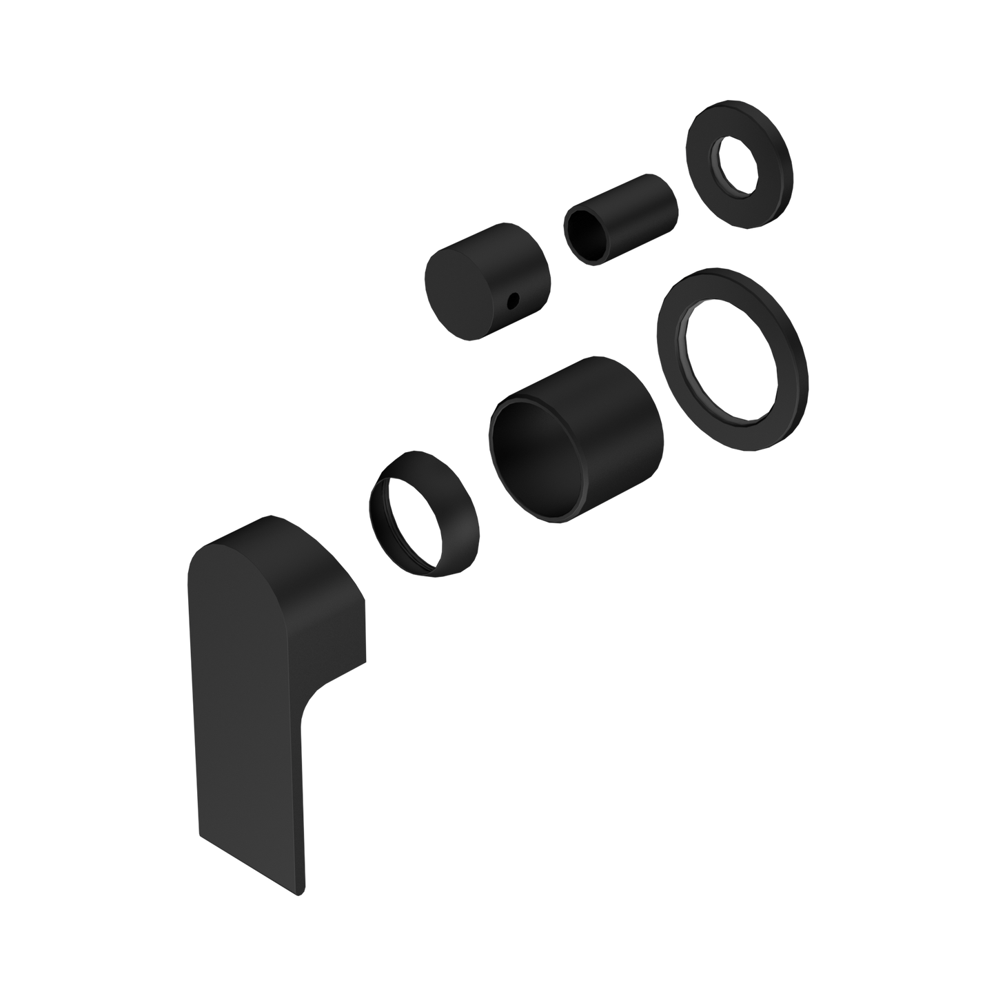 Bianca Shower Mixer With Diverter Separate Back Plate Trim Kits Only Matte Black