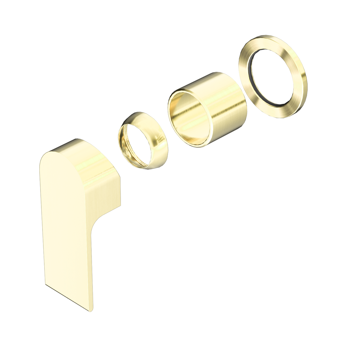 Bianca Shower Mixer 60mm Plate Trim Kits Only Brushed Gold