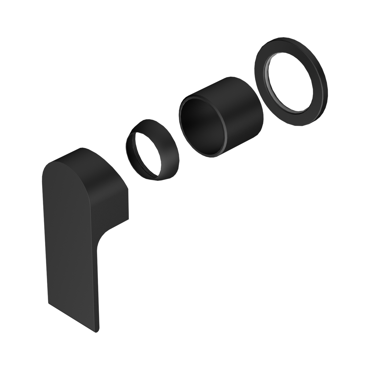 Bianca Shower Mixer 60mm Plate Trim Kits Only Matte Black