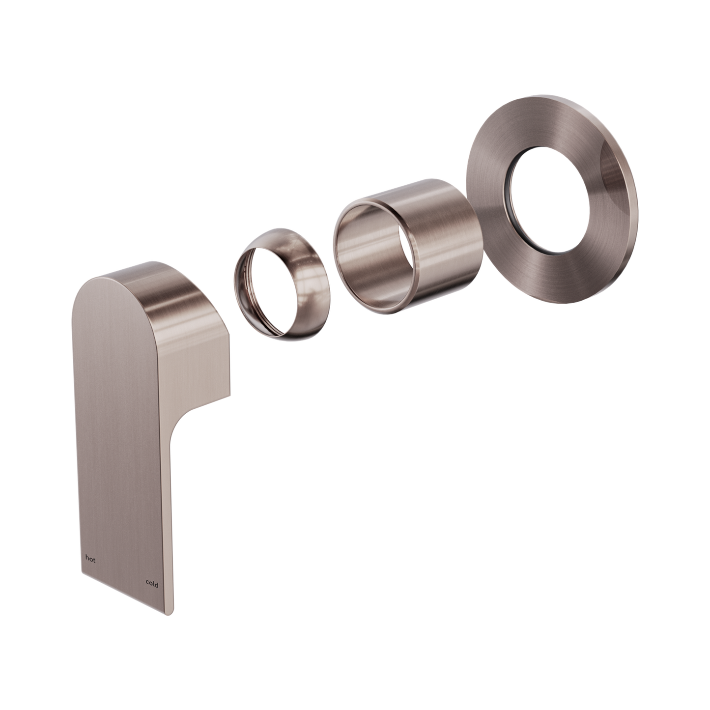 Bianca Shower Mixer 80mm Plate Trim Kits Only Brushed Bronze