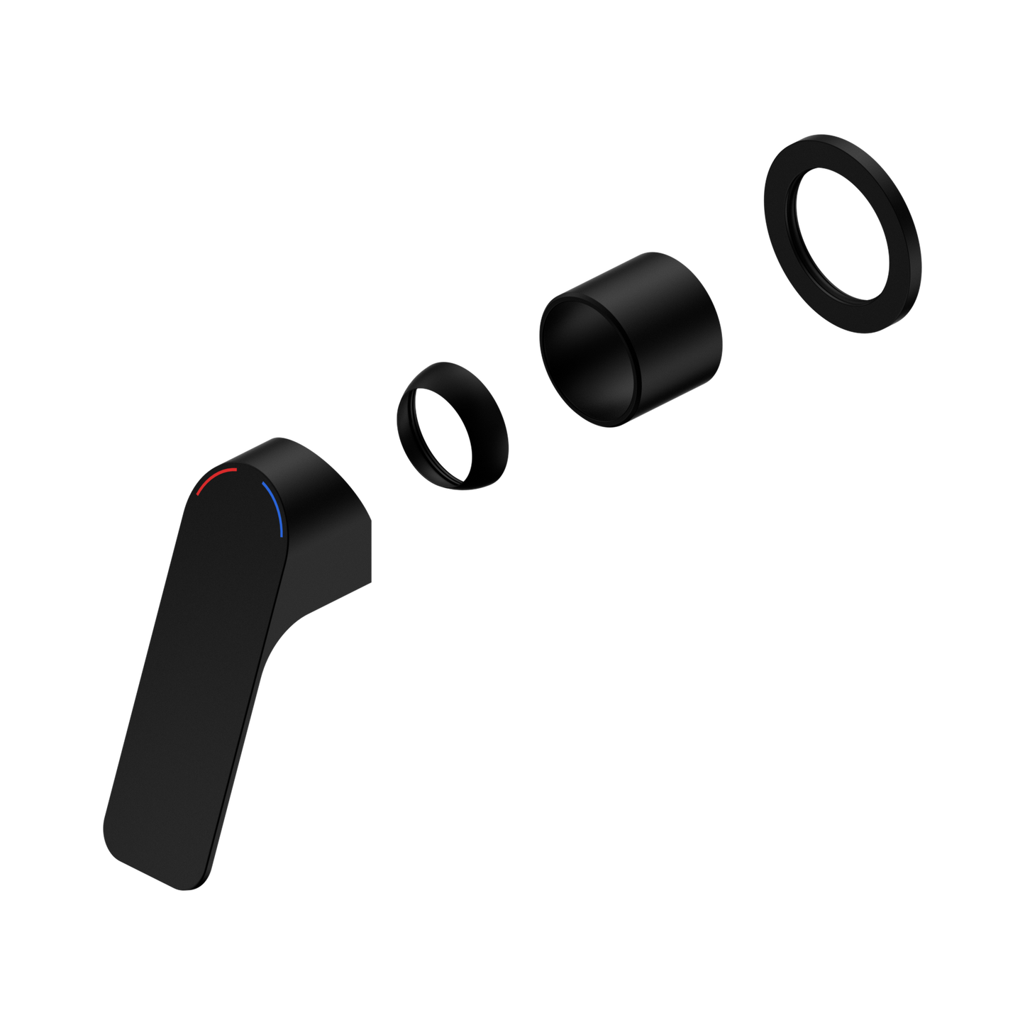 Bianca Care Shower Mixer 60mm Plate Trim Kits Only Matte Black