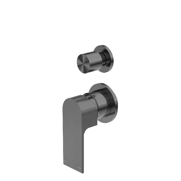 Nero Bianca NR321511GGM Gun Metal Shower Mixer With Divertor Separate Plate Universal Body