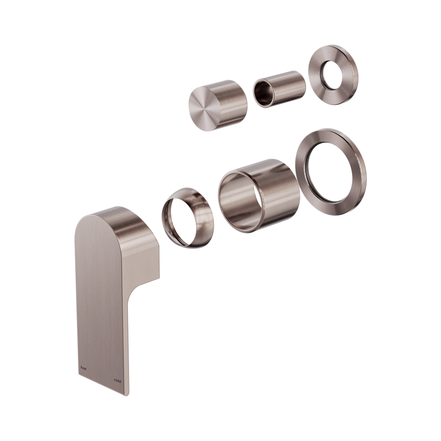 Bianca Shower Mixer With Diverter Separate Back Plate Trim Kits Only Brushed Bronze