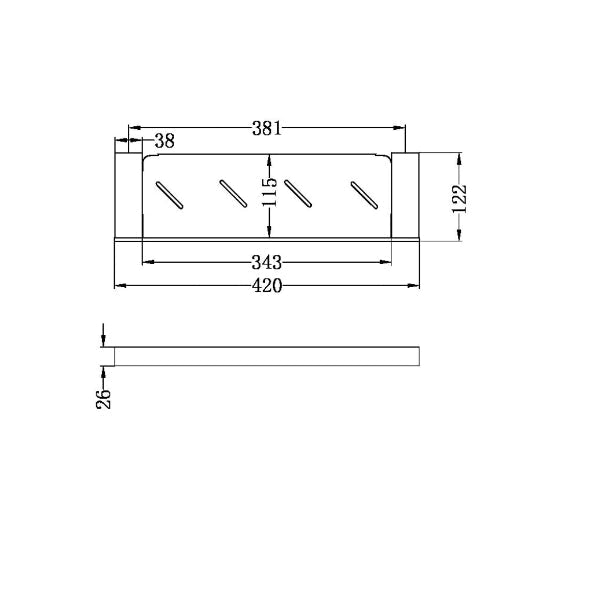 Nero Celia NR4687aBN Metal Shelf