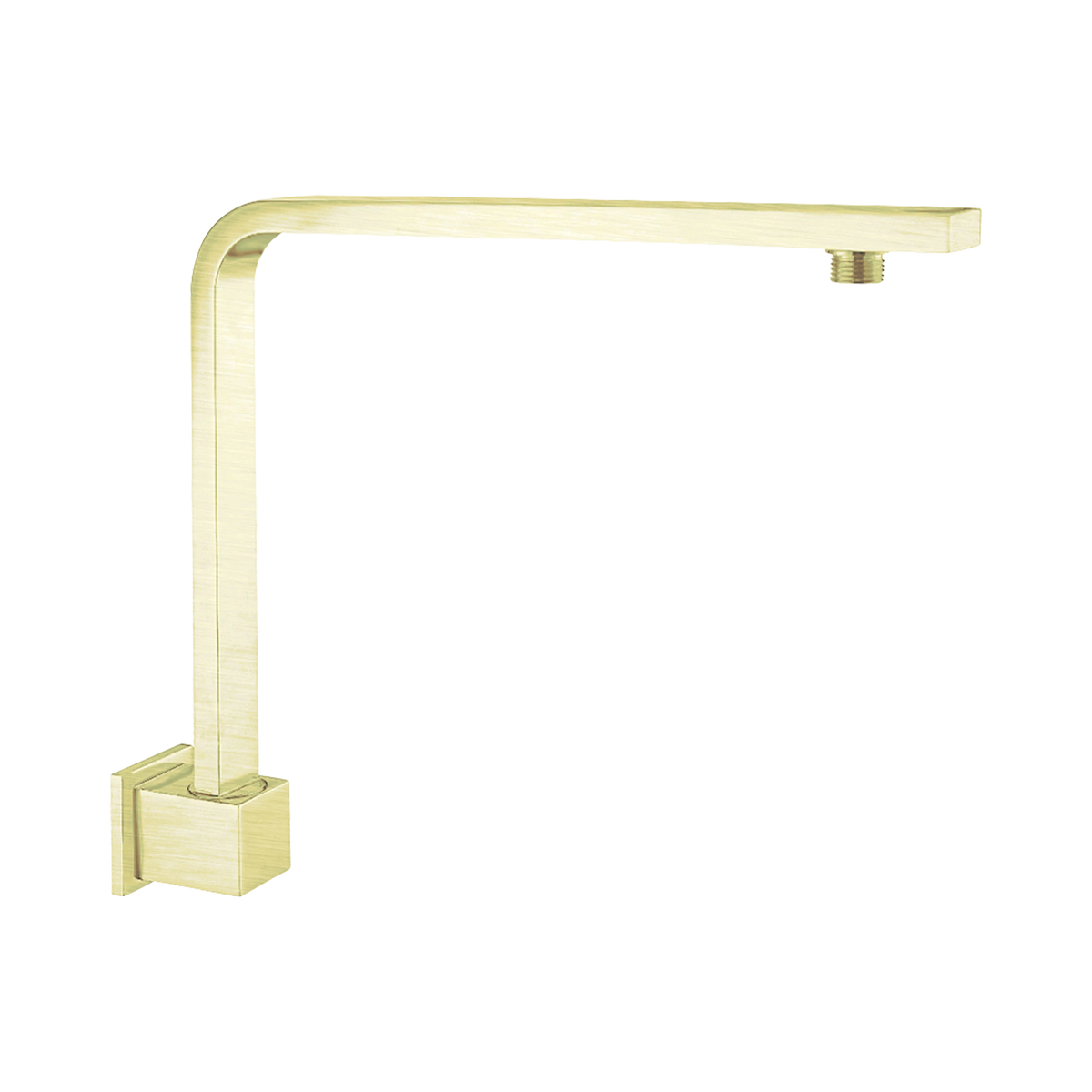 Square Swivel Shower Arm Brushed Gold