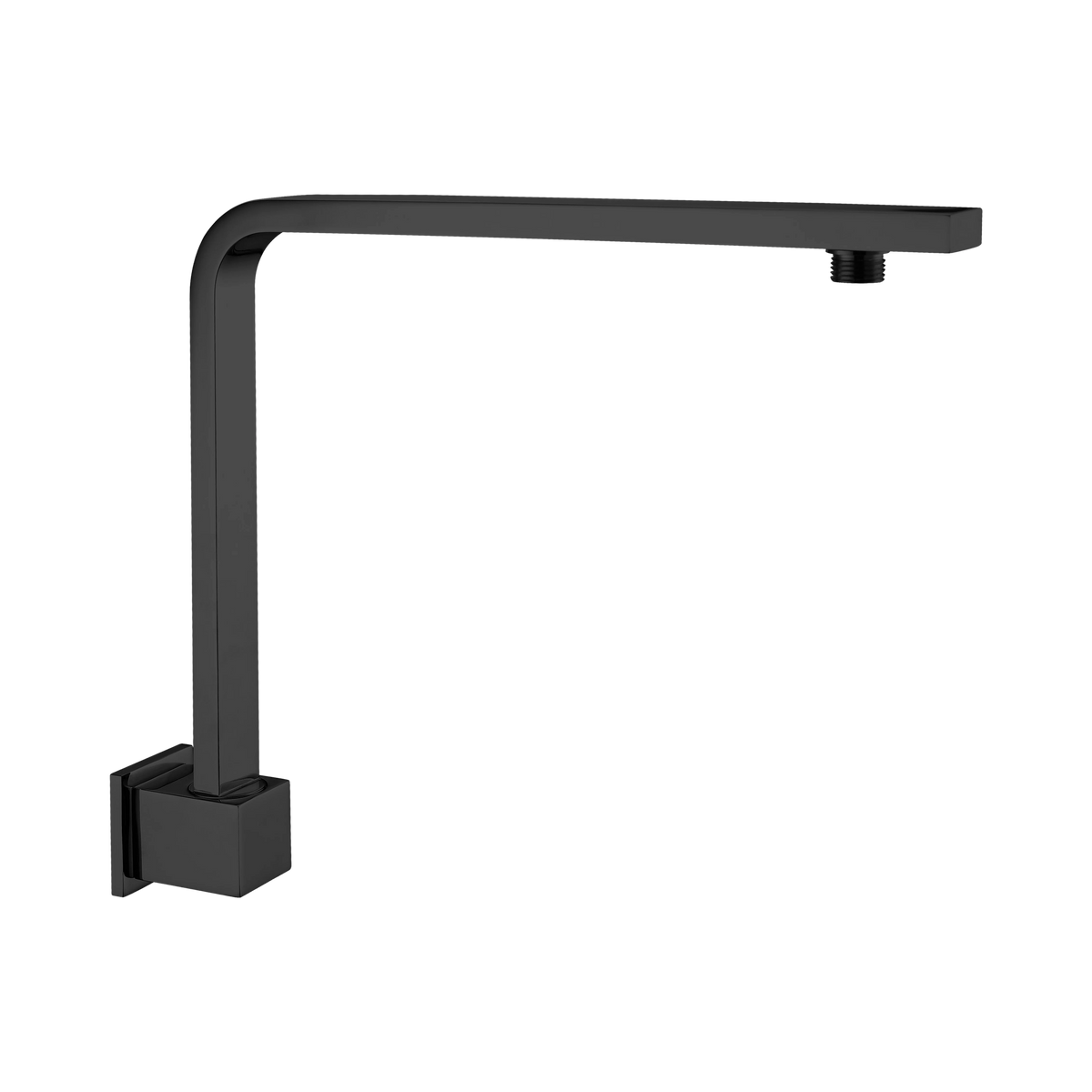 Square Swivel Shower Arm Matte Black