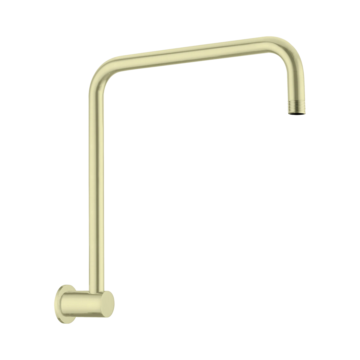 Round Swivel Shower Arm Brushed Gold