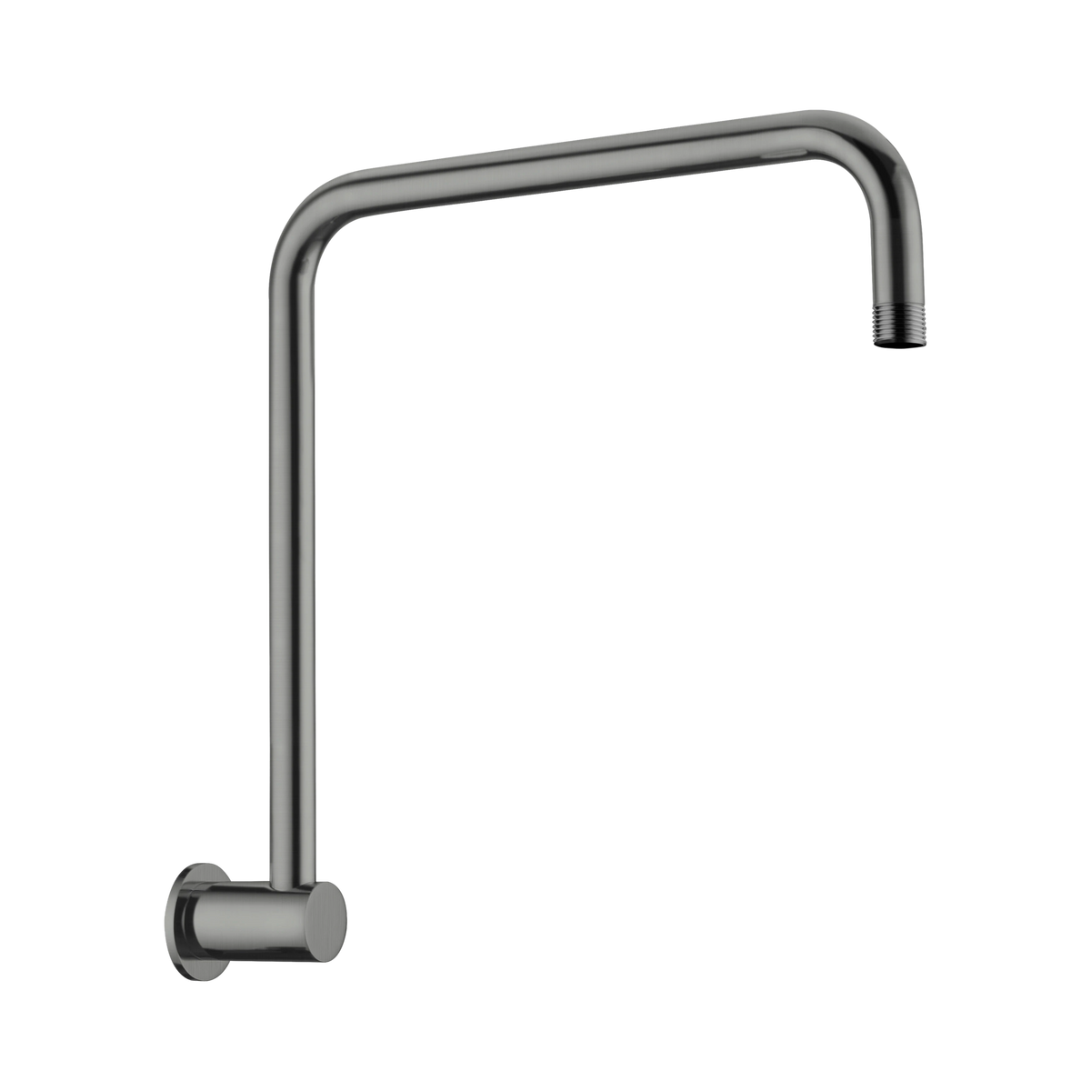 Round Swivel Shower Arm Gun Metal