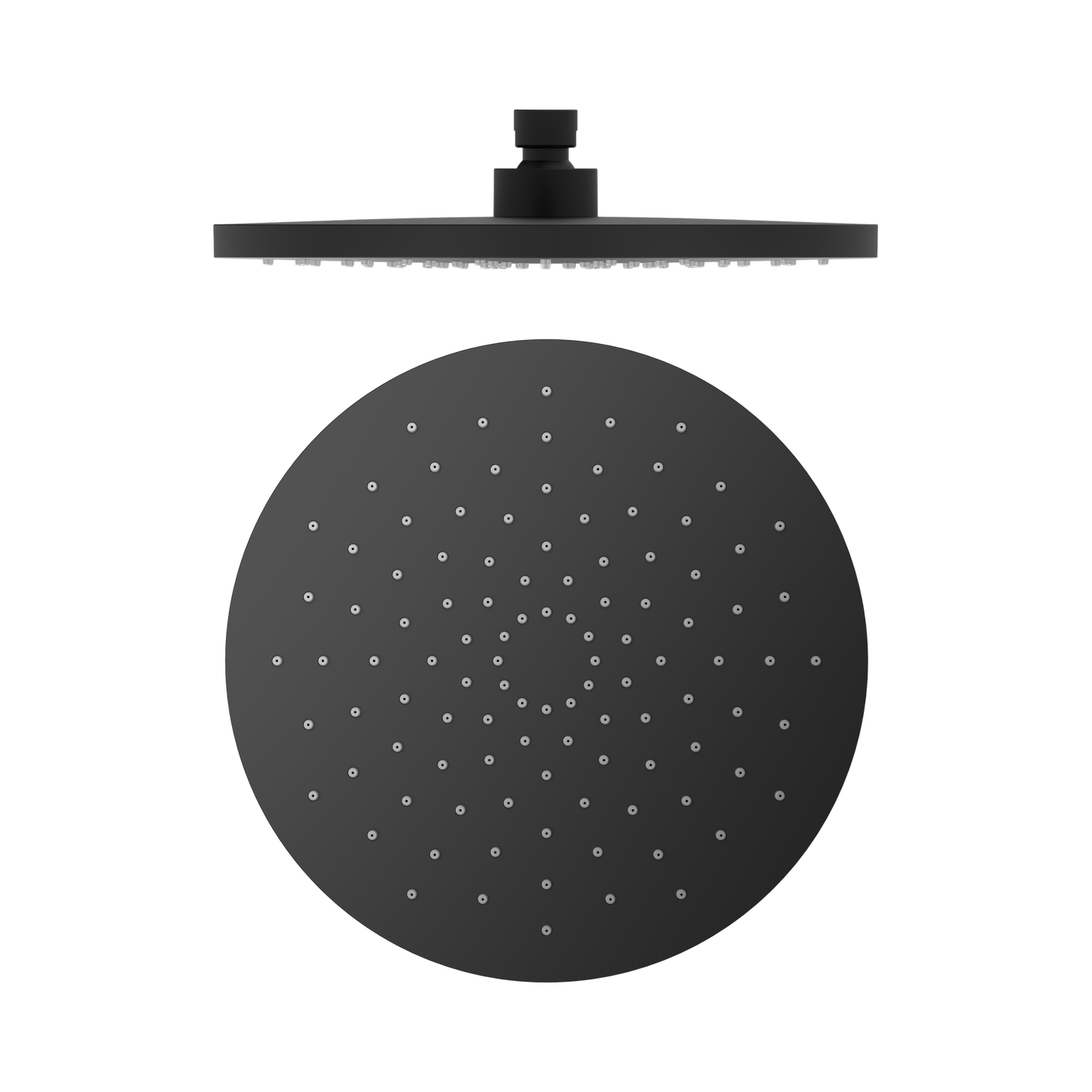 250mm ABS Round Shower Head Matte Black