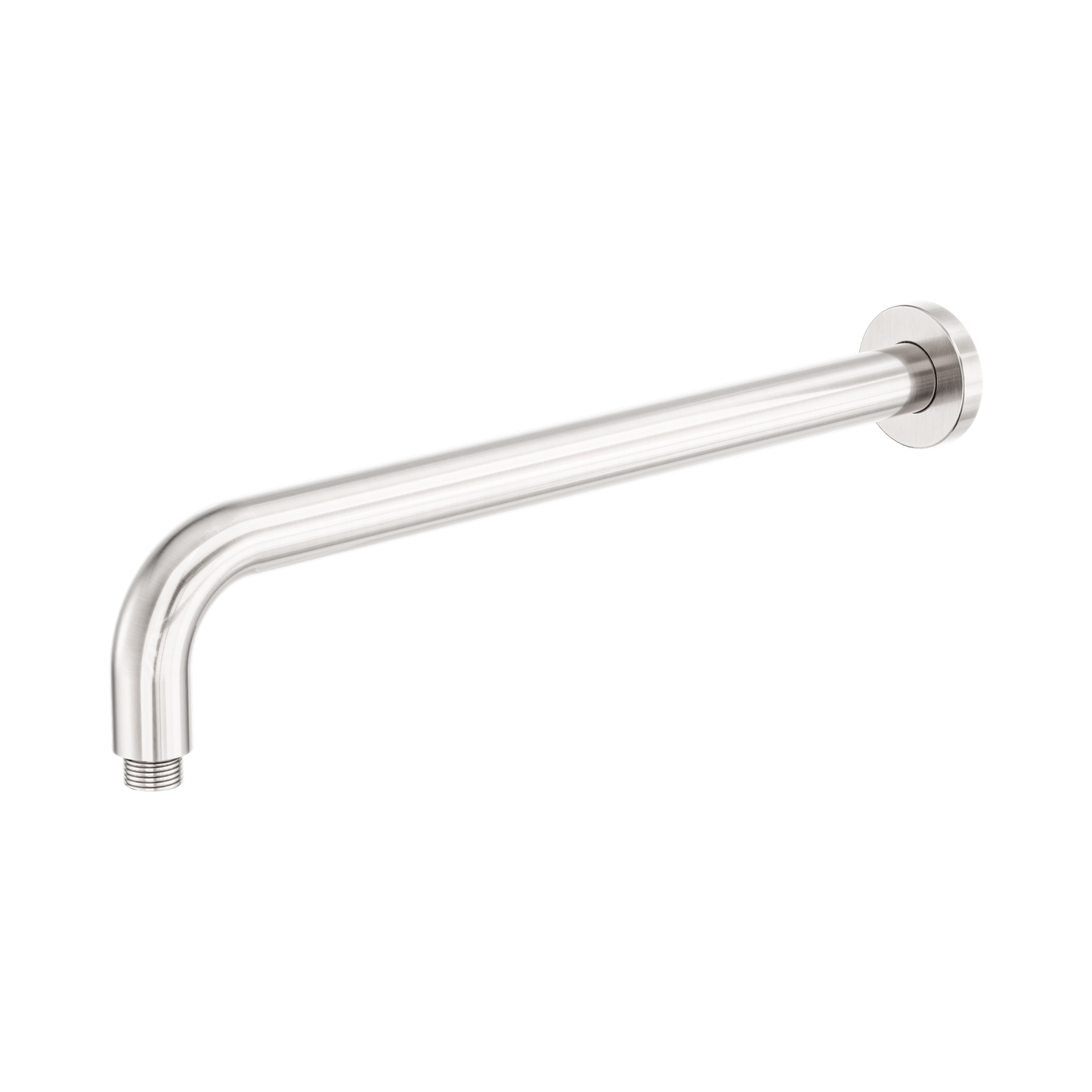Zen SS316L Round Shower Arm 400mm Length Brushed Nickel