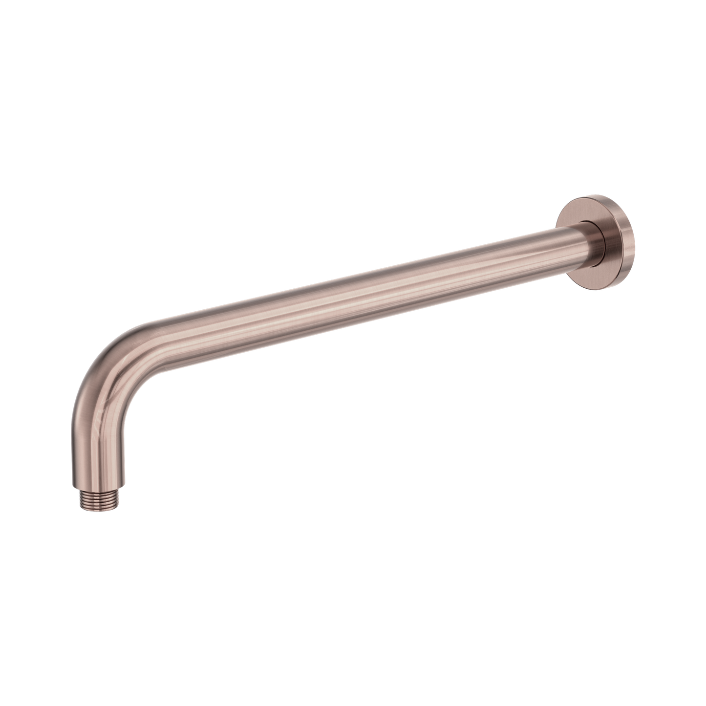 Zen SS316L Round Shower Arm 400mm Length Brushed Bronze
