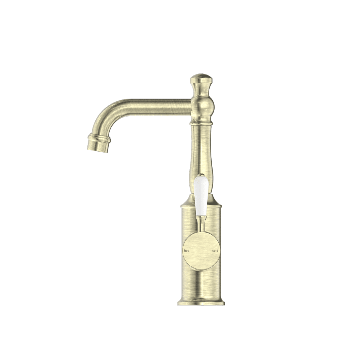 York Basin Mixer With White Porcelain Lever - Reno Spares