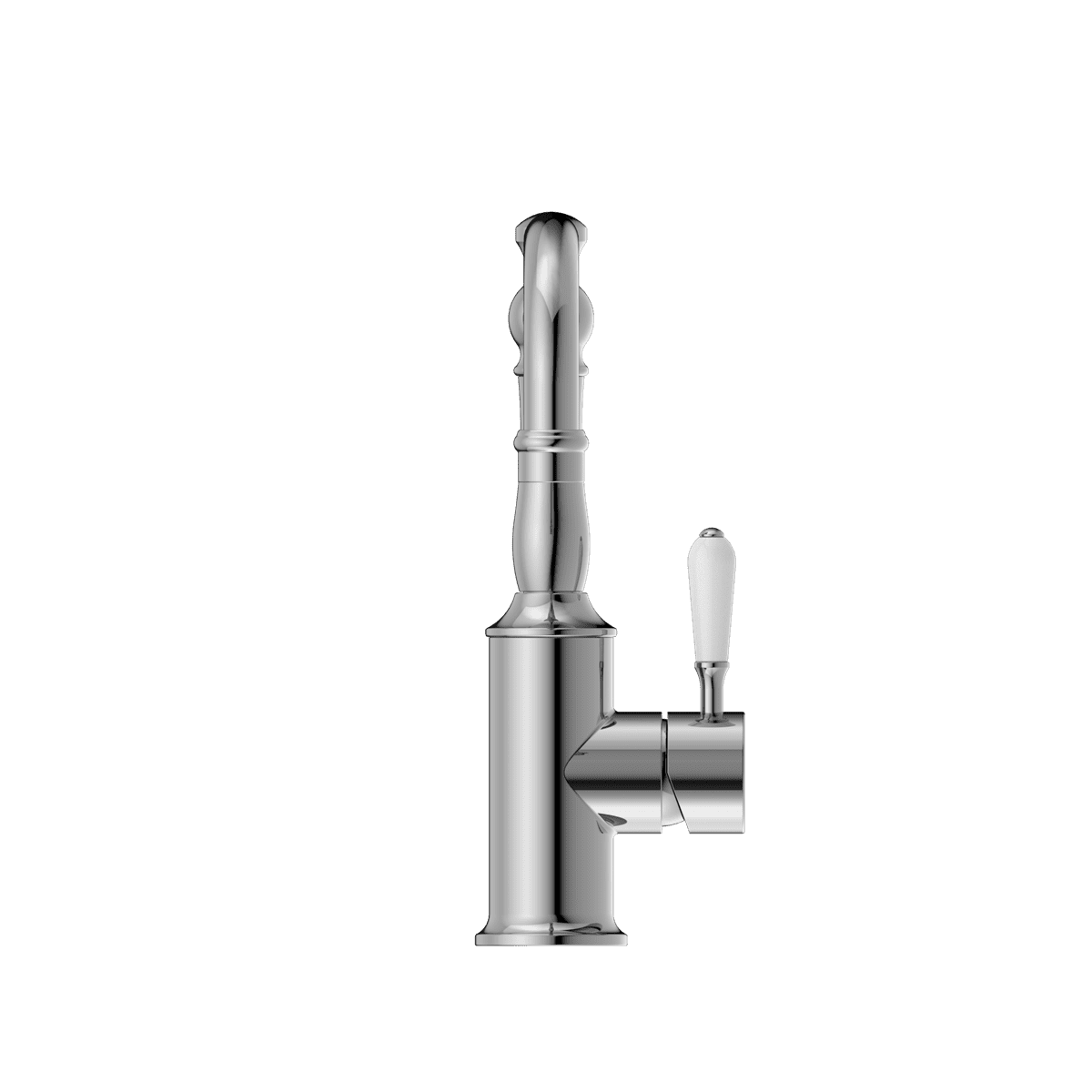 York Basin Mixer With White Porcelain Lever - Reno Spares