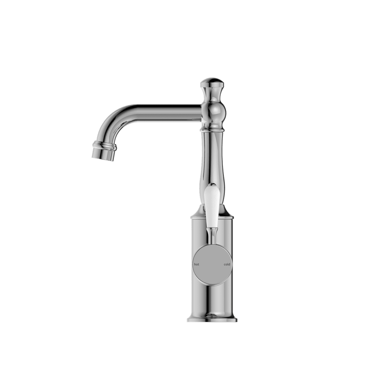 York Basin Mixer With White Porcelain Lever - Reno Spares