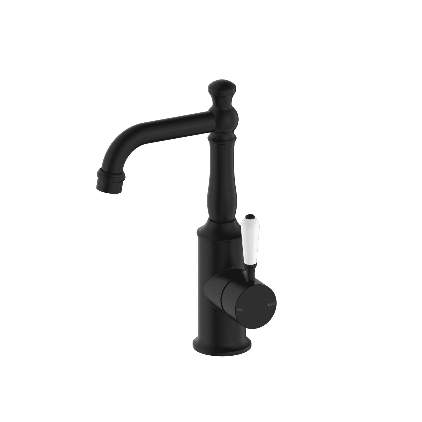 York Basin Mixer With White Porcelain Lever - Reno Spares