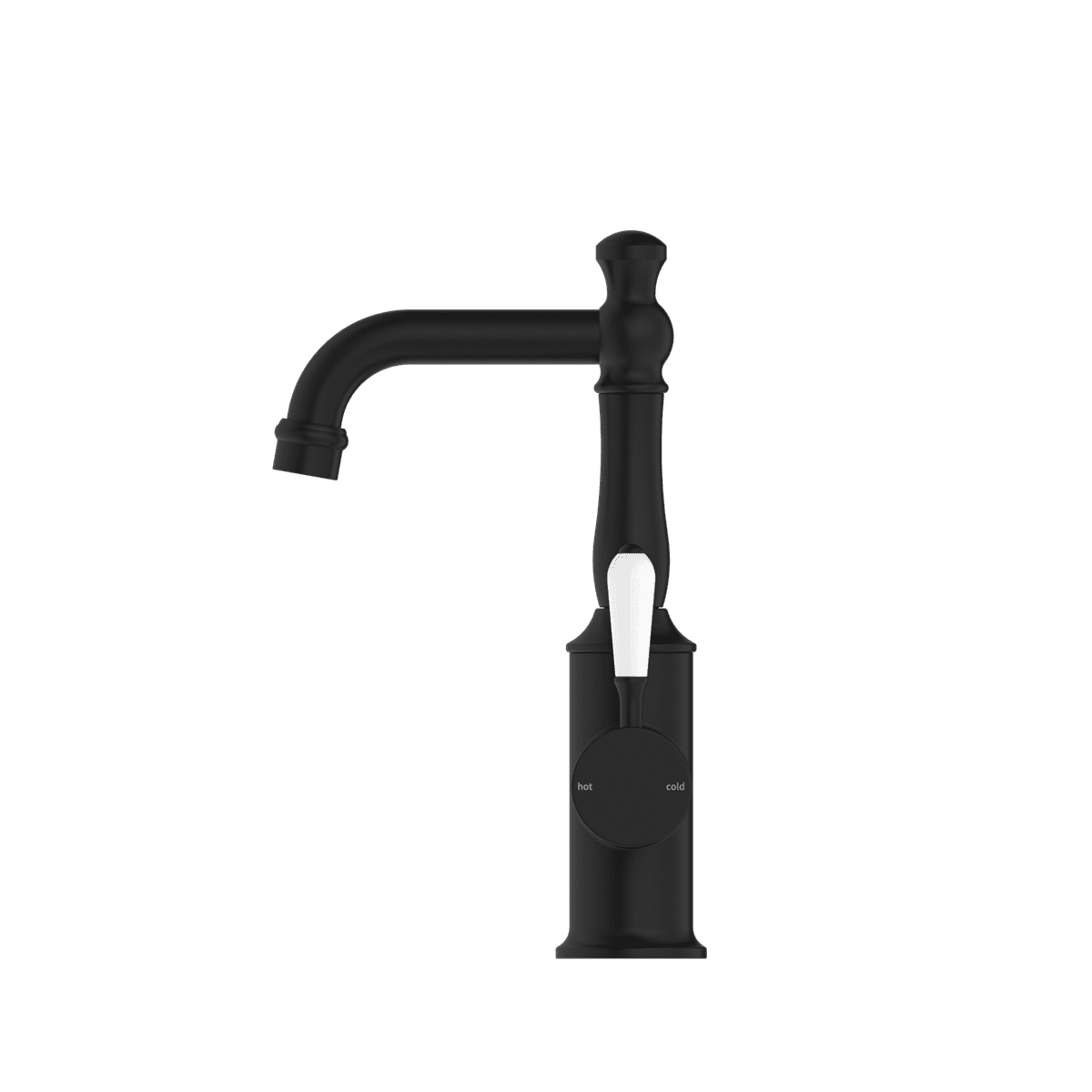 York Basin Mixer With White Porcelain Lever - Reno Spares