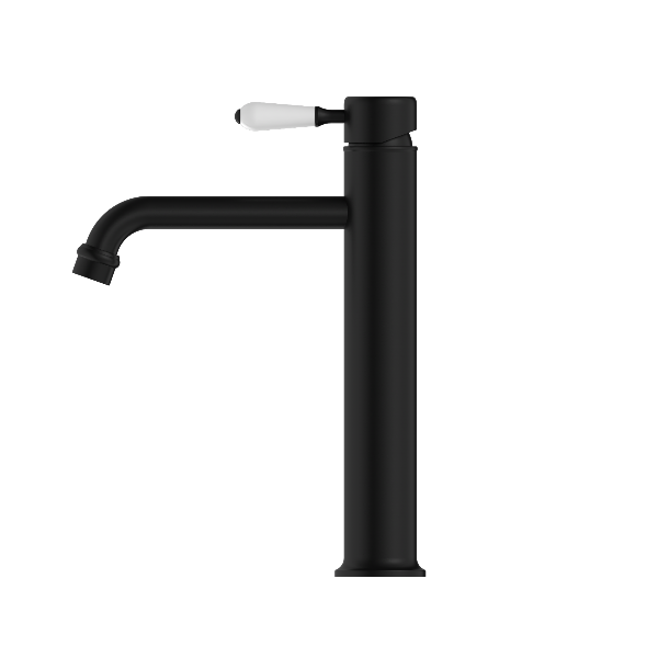Nero York Straight Tall Basin Mixer With Porcelain Lever NR692101a01MB