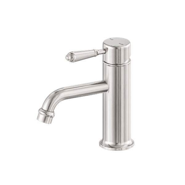 Nero York Straight Basin Mixer With Metal Lever NR692101b02BN