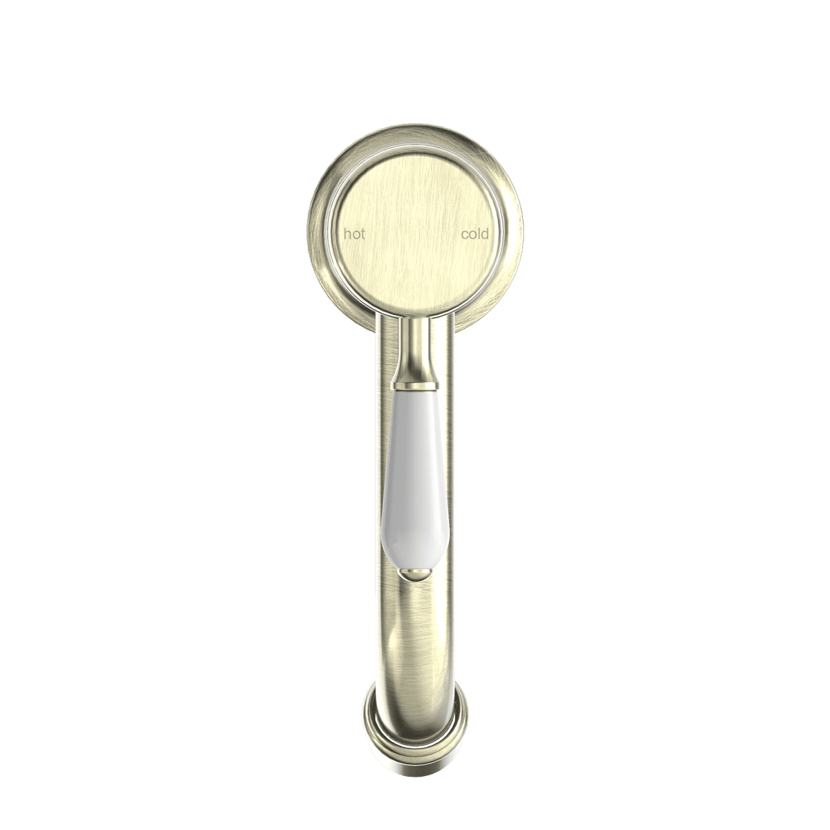 York Straight Basin Mixer With White Porcelain Lever - Reno Spares