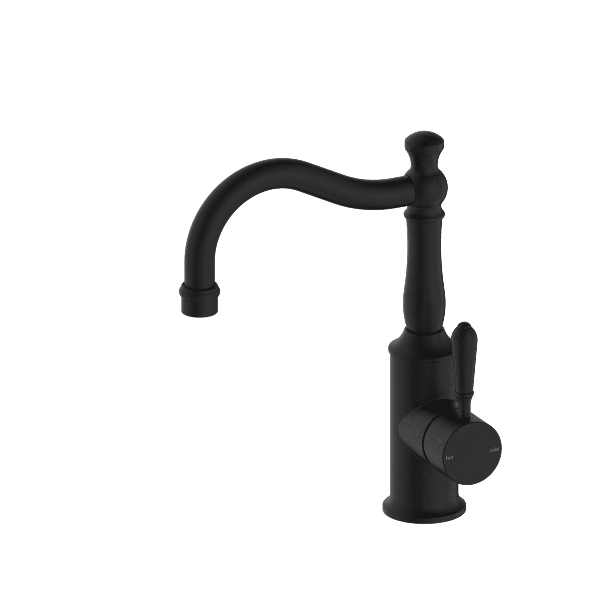 York Basin Mixer Hook Spout With Metal Lever - Reno Spares
