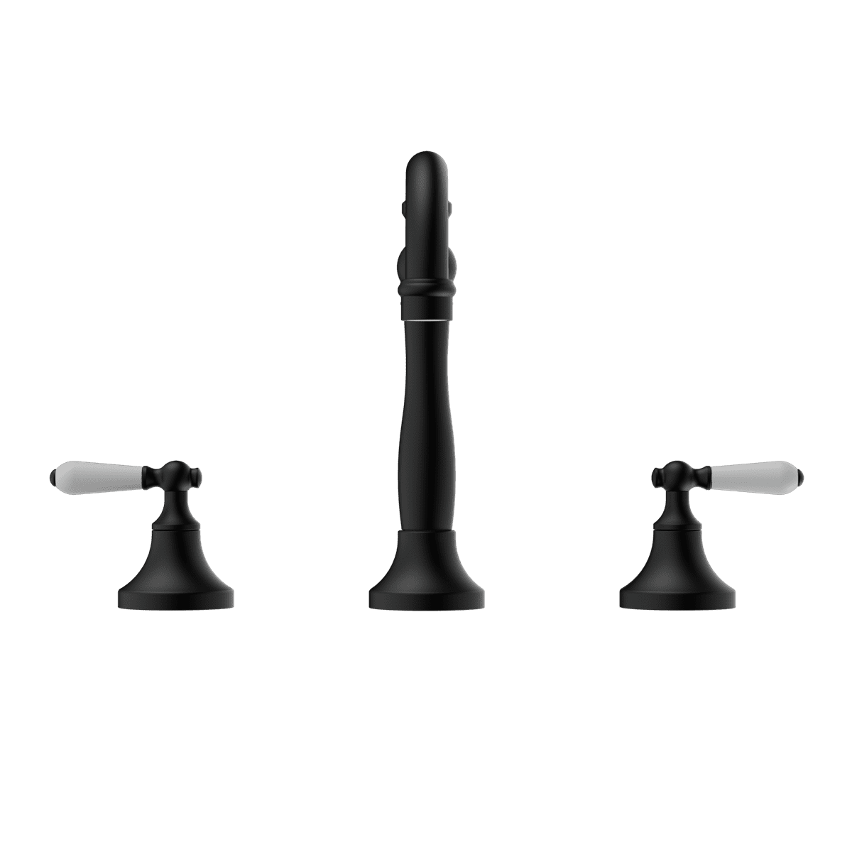 York Basin Set With White Porcelain Lever - Reno Spares