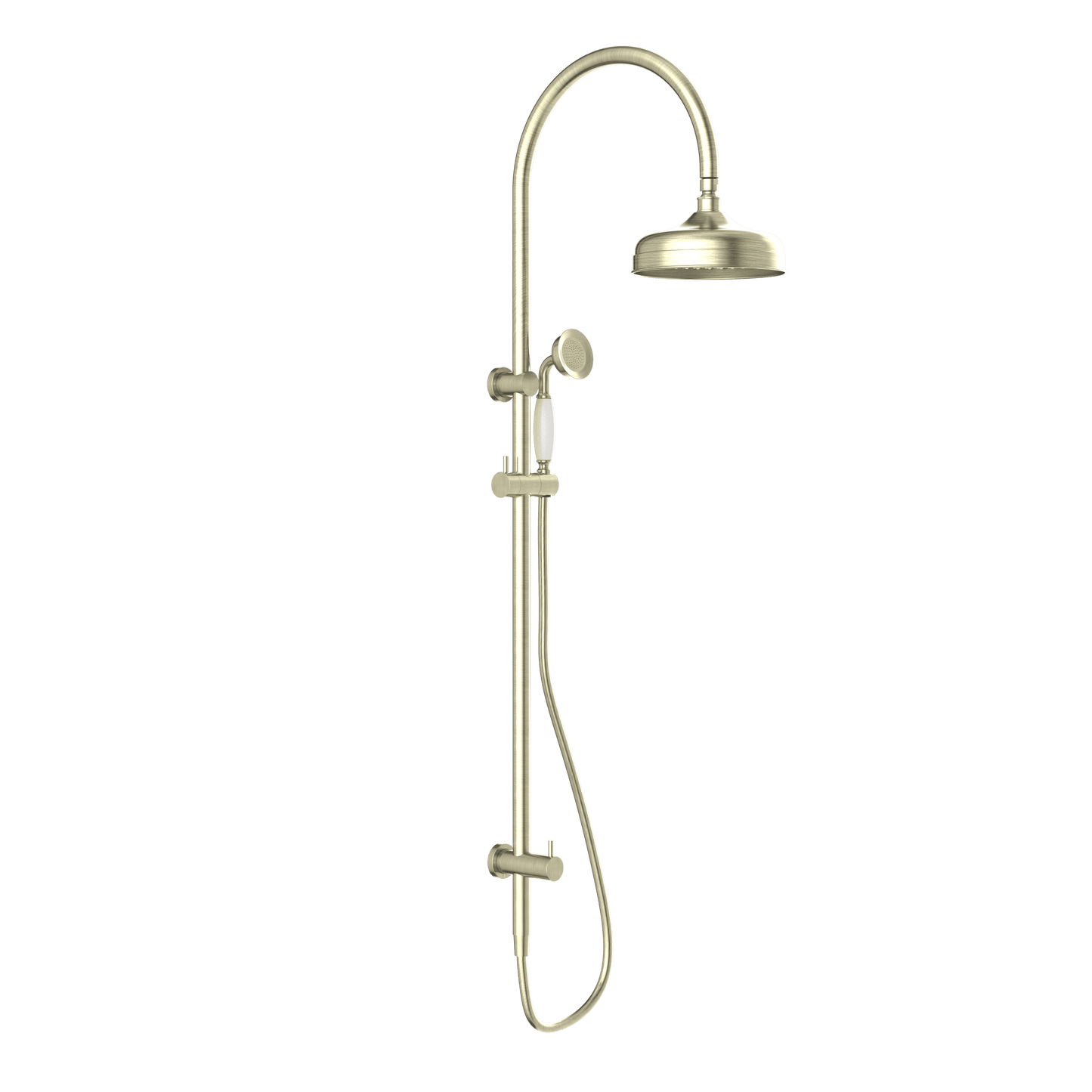 York Twin Shower With White Porcelain Hand Shower - Reno Spares