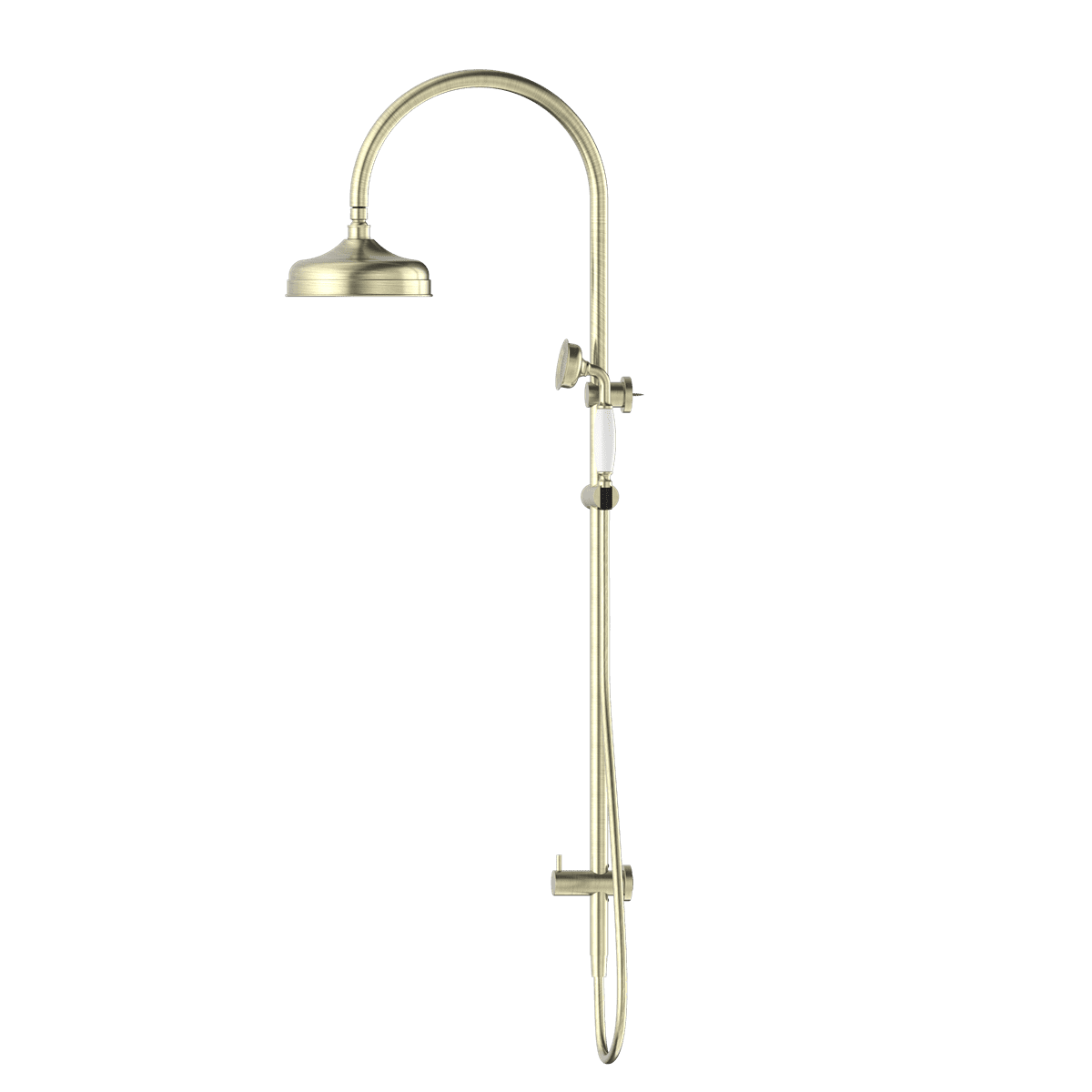 York Twin Shower With White Porcelain Hand Shower - Reno Spares