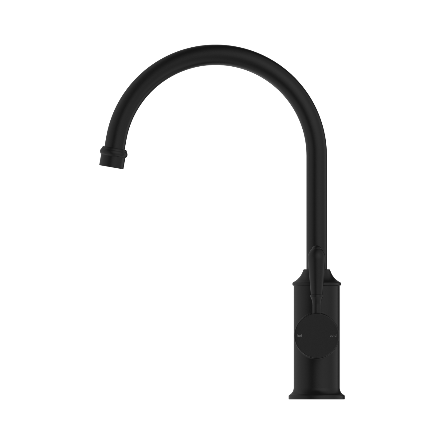York Kitchen Mixer Gooseneck Spout With Metal Lever Matte Black