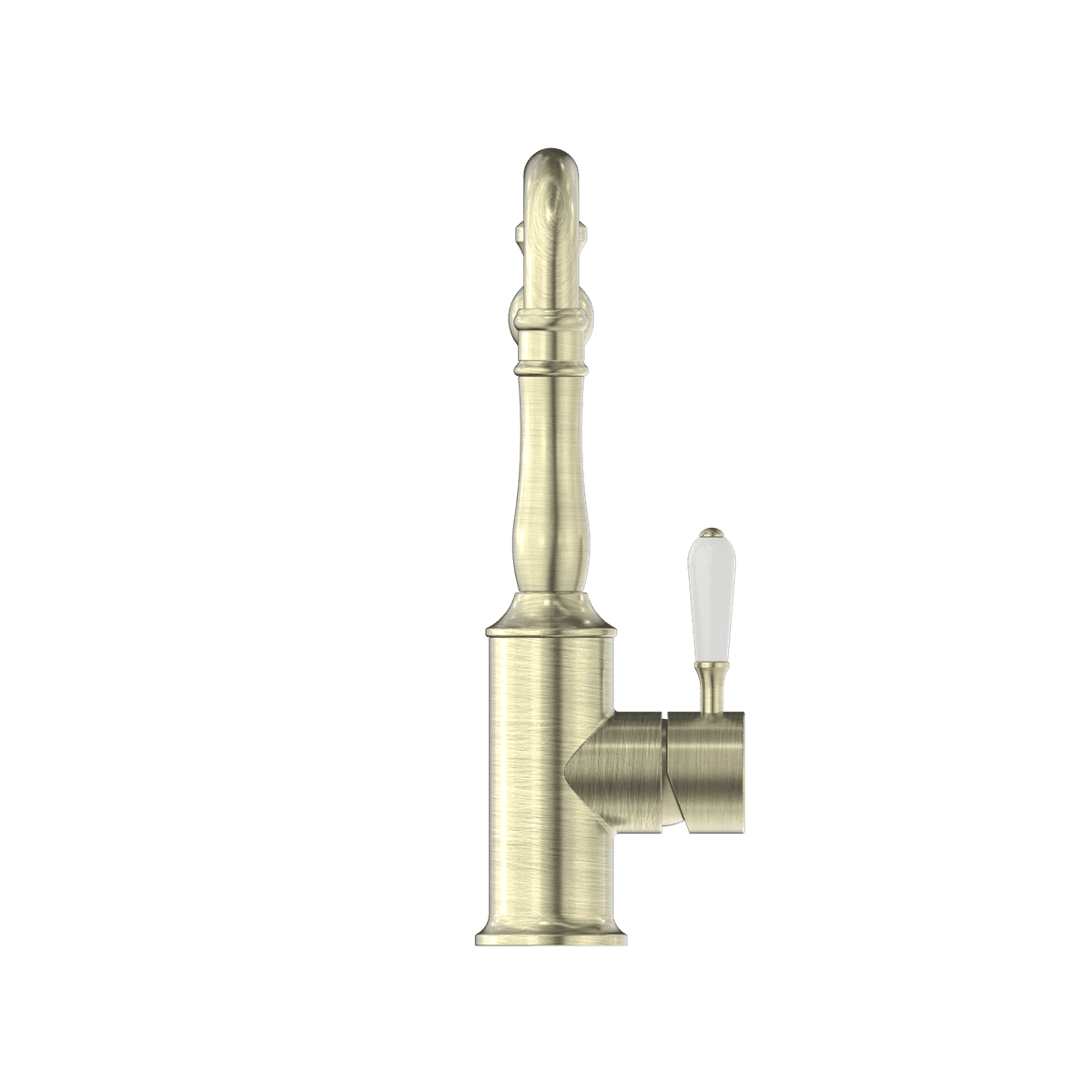 York Kitchen Mixer Hook Spout With White Porcelain Lever - Reno Spares