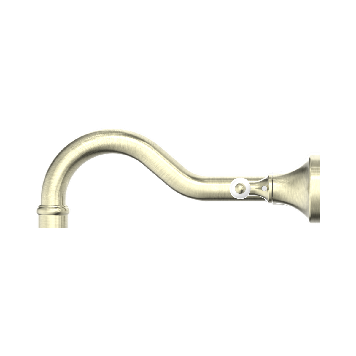 York Wall Basin Set With White Porcelain Lever Aged Brass