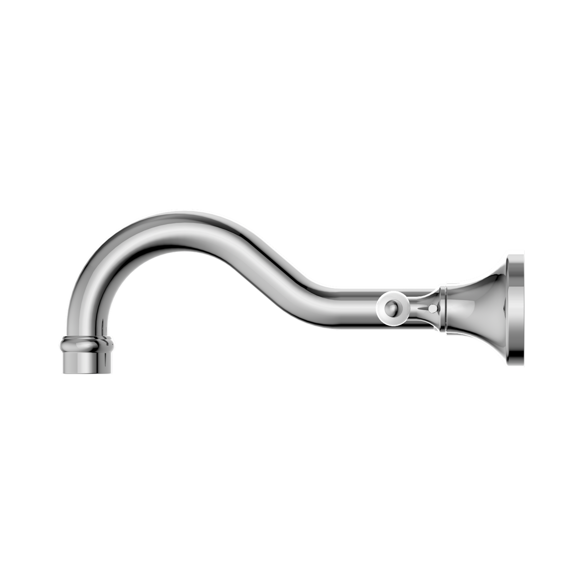York Wall Basin Set With White Porcelain Lever Chrome